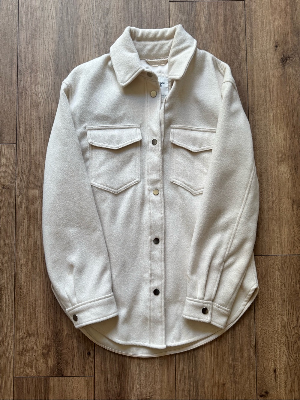 Women's Cream Shacket Jacket - Abercrombie $ Fitch